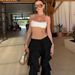 Women's Clothing Autumn Street Fashion Trousers For Women Tie Up Splicing Ruffle Hot Girl Slightly Flared Pants_ecoleips.com