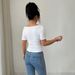 Women's Summer New Style Off-Shoulder Lace Patchwork Top V Neck Irregular European American Cross Border INS Fashion_ecoleips.com