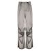 Women’s Clothing Solid Color Temperament Drape Mopping Satin Low Waist Loose Casual Woven Pants_ecoleips.com