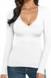 New Autumn/Winter Knit Long Sleeve Slim Fit Top With V-Neck, Fshionble Sexy Bse Shirt For Amzon In Europe Nd_ecoleips.com