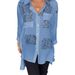 Women's Clothing Spring Summer 2025 New Fashion Printed Loose Sexy Swallowtail Shirt_ecoleips.com