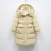 Women's Mid-length Korean-style Loose White Duck Down Fashionable Winter Jacket With Waist And Hood For Warmth_ecoleips.com