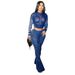 Animal Print Two Piece Set Women's Fashion High Waist Jumpsuit Long Sleeve Bodycon Outfit Comfortable & Stretchy Fabric_ecoleips.com