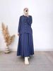 Verve 2025 Spring Women's Muslim Clothing Set Loose Long Sleeve Shirt And Skirt_ecoleips.com