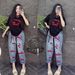 Women's Clothing Retro Fashion Two Piece Set Summer New Letter Print Short Sleeved Top With Wide Leg Pants Silk-Like Material Casual_ecoleips.com