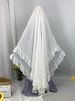 Ramadan Long Chiffon Ruffle Khimar Abaya Muslim Niqab Big Scarf Islam Prayer Clothes Eid Djellaba Double Layered Turban Hijabs_ecoleips.com