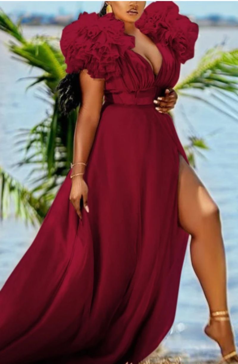 Women's Clothing Loose Large Swing Mesh Dress Commuting Large Size Women's Dress_ecoleips.com