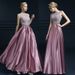 Women's Clothing Pink Banquet Evening Dress Celebrity Double Shoulder Long Sleeveless Elegant Temperament_ecoleips.com