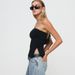 W224TP European And American Hot Girl 2025 Spring New Solid Color Sleeveless Sexy Tube Slim Fit Slit Women's Tank Top_ecoleips.com