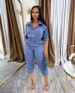 Women's Slim Fit Cargo Jumpsuit With Lapel & Metal Zipper - Stylish Utility Jumpsuit With Multiple Pockets (Black, Army Green, Navy, Dark Brown)_ecoleips.com