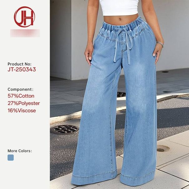Women's Relaxed Fit Vintage Straight Leg Jeans – Stretchy Wide Leg Denim Pants With Casual Drape (Light Blue, S/M/L/Xl)_ecoleips.com