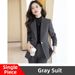 Women's Professional Suit Set Wine Red Elegant Blazer And Pants Office Interview Business Attire_ecoleips.com