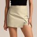 Cross-Border Women's High-Waisted Split European And American High-Quality Elastic Zipper Suit Pants Short Skirt_ecoleips.com