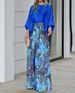Women's Clothing Summer Suit Lantern Sleeve Loose Top Printed Wide Leg Pants Two Piece Suit_ecoleips.com