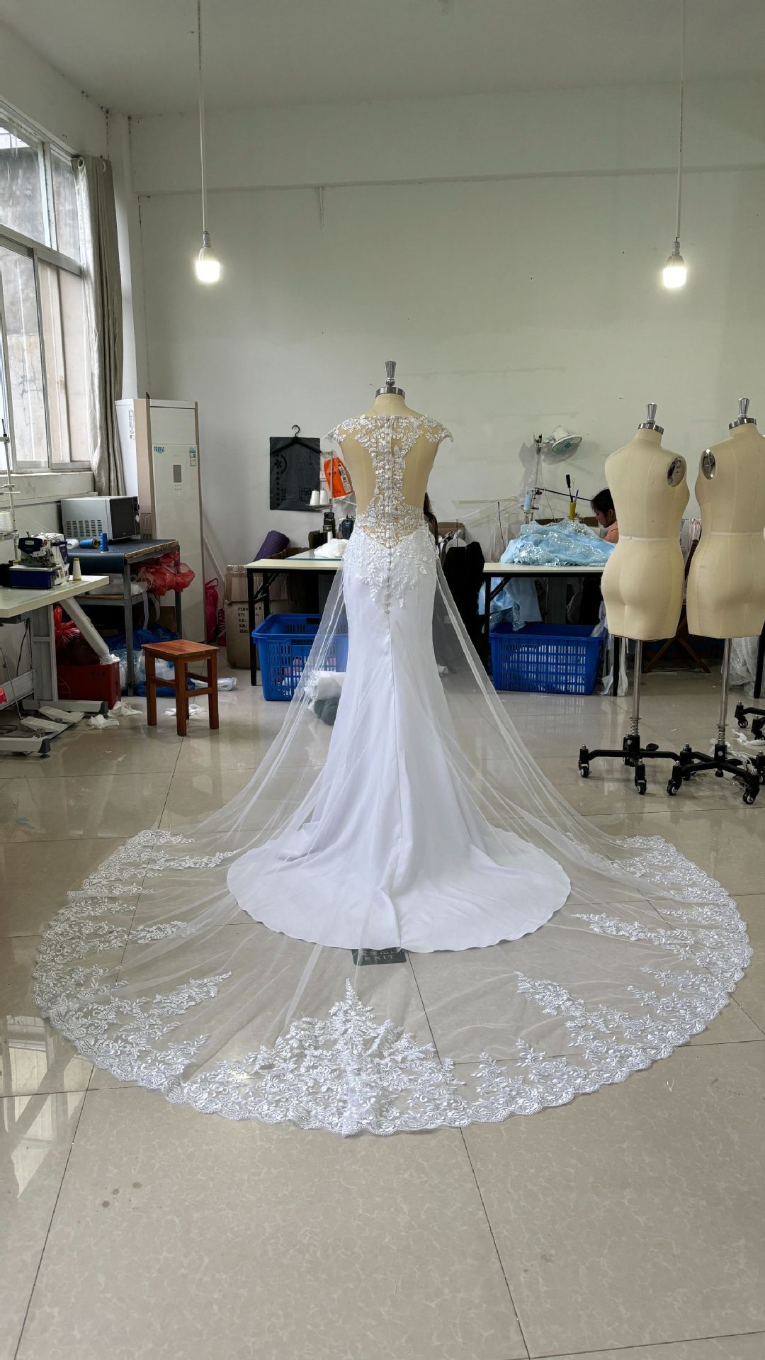 Women’s Clothing Wedding Dress Summer New One Shoulder Wedding Dress With Large Skirt And Backless Lace Trailing Wedding Dress_ecoleips.com