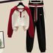 Women's Clothing Casual Suit Early Spring Sports Suit Women's Loose 2024 Spring And Autumn New Style Age Reducing Drawstring Sweatpants Two Piece Suit_ecoleips.com