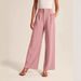 Elegant High-Waisted Wide-Leg Pants With Belt & Back Pockets – Tummy Control, Office To Weekend, Stretchy & Flowy_ecoleips.com
