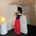 American Style Two-Piece Halter Neck Camisole For Women Hot Girl Slim Fit Top + Wide-Leg Casual Pants Set_ecoleips.com