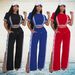 Women's Clothing Trend Wide Leg Loose Casual Trousers Two Piece Set_ecoleips.com