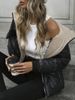 Women's Quilted Puffer Jacket With Diamond Stitch Design, Short-Length Loose Fit Casual Coat, Lightweight Polyester Outerwear For Fall & Winter_ecoleips.com