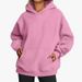 Oversized Fleece Hoodie - Unisex Heavyweight Pullover With Kangaroo Pocket & Drop Shoulder, Streetwear Essential (15 Colors, S-XXXL)_ecoleips.com
