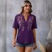 2026 European And American Summer New Fashion Thousand-Needle Embroidery Patchwork Lace Trim Top For_ecoleips.com