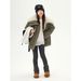 girl Girl Girls' Turn-Down Collar Parka 2025 Winter New Children's Thickened Warm Cotton Jacket Casual Workwear Coat_ecoleips.com