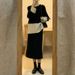 Elegant Sophisticated Vintage Hong Kong Style Casual Knitted Sweater Paired With A Skirt Two-piece Set For Autumn And_ecoleips.com