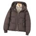 Women's Short Down Jacket 2025 New Korean Style Hooded Thickened Coat For Petite Women Winter Cotton Outerwear Trendy_ecoleips.com