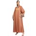 Women’s Clothing new color fantasy laser gradient tassel abaya long dress neckline hollow seam_ecoleips.com