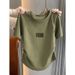 Women's 100% Cotton Short Sleeve T-Shirt – Slim Fit With Waist Ruffles & Structured Shoulder_ecoleips.com