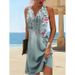 Women's Clothing Women's Slim Long Skirt Vest Dress Fashion Printed_ecoleips.com