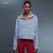 High Neck Half Zip Pullover Top, Casual Loose Fleece Lined Warm Sports Sweatshirt Jacket, Women's Short Style, D25131_ecoleips.com
