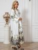 Cross-Border Muslim Robe Printed Beaded Long Dress, Abayas Rhinestone Elegant Style, Women's Fashionable Long Skirt Dress_ecoleips.com