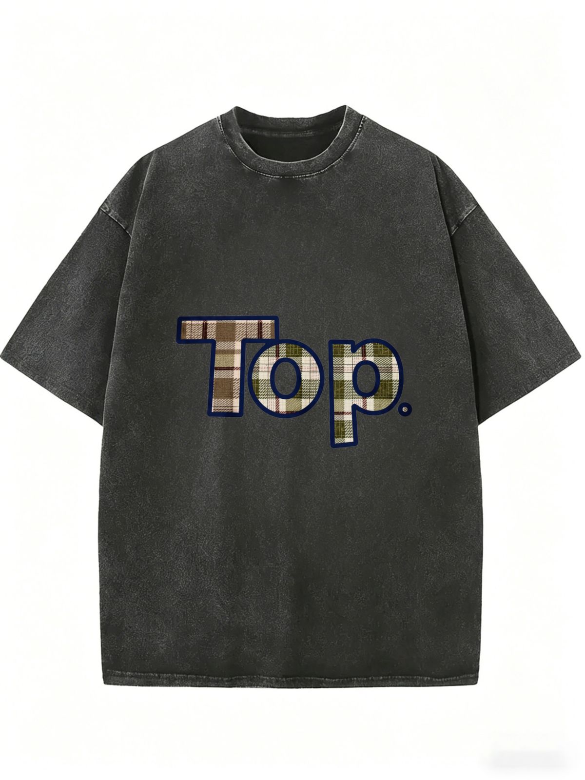 Women's Retro Washed Crew Neck T-Shirt, Loose Fit Casual Top For Streetwear, Travel And Daily Wear_ecoleips.com