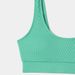Ribbed High Waisted Two Piece Bikini Set Solid Color U Neck Sleeveless Sports Swimsuit Women Summer Beach Bathing Suit_ecoleips.com