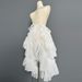 alternative Clothing Gothic Lolita Lace Party Skirt Women Asymmetrical Cute White Long Skirts Summer 2026 Y2k Accessories_ecoleips.com