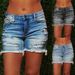 Women's Clothing Ripped Raw Edge Denim Shorts Ladies Hot Pants_ecoleips.com