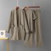 Women's Knitted Three Piece Set mid Length Cardigan Short Sleeved Top Wide Leg Pants Autumn Winter Cross Border Foreign Trade_ecoleips.com