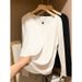 Collarbone-Exposing Long-Sleeve Women's T-Shirt, This Autumn V-Neck Loose Inner Layer, Drape Base Shirt, Spring/Autumn T_ecoleips.com