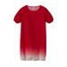 2024 European And American Cross-border New Product, Oversized Women's Clothing, New Casual Gradient Dress_ecoleips.com