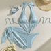 Women's Clothing Bright Color Two Piece Swimsuit Bikini Style One Piece Hollow Out Design For Women Quick-Dry Polyester, Modest Coverage_ecoleips.com