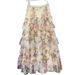 European And American Cross Border Heavy Stitching Printed Mesh Cake Skirt Skirt Female New Floral Puffy Long Skirt_ecoleips.com