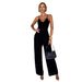 CY901910 Women's Sleeveless Wide-Leg Jumpsuit, Solid Color Stretchy Tank Romper For Casual And Dressy Occasions_ecoleips.com