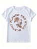 Vintage Botanical Floral Graphic Tee Women Distressed Self Love Quote Loose Soft Crew Neck Casual Daily Top Birthday Gift For Her Best Friend_ecoleips.com