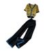 Women's Slim Fit Stripe Knit Cardigan And Wide-Leg Pants Set Lightweight Summer Outfit for Casual And Office Wear Pink Gray Yellow_ecoleips.com