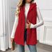 Double-Sided Fleece Hooded Cardigan Vest For Women – Solid Color Casual Zip-Free Open Front Coat – Cozy Winter & Fall Layering Piece – S-XXL_ecoleips.com