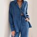 Women's Clothing New Loose Elastic Wrinkled Long Sleeve Shirt Wide Leg Pants Casual Suit Women 2 Piece Set_ecoleips.com