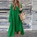 Women's Clothing Cotton And Linen Fashion Casual Long Sleeved Shirt Long Dress_ecoleips.com