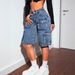 Women’s High Waisted Denim Cargo Bermuda Shorts, Casual Multi-Pocket Loose Jean Shorts, Y2K Streetwear For Daily Summer Outfits_ecoleips.com